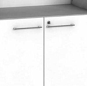 Szafa biurowa PRIMO, drzwi na 2 półki, 1781 x 800 x 420 mm, biały
