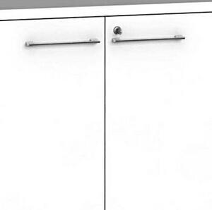Szafa biurowa z drzwiami PRIMO, 1087 x 800 x 420 mm, biały
