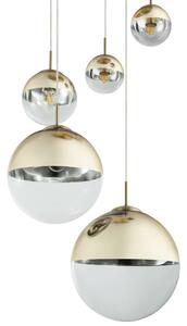 LAMPA wisząca VARUS 15855-5 Globo zwieszana OPRAWA kaskada szklane kule balls złote przezroczyste - złoty