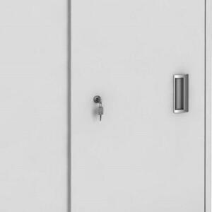 Szafa biurowa z przesuwnymi drzwiami PRIMO, 740 x 800 x 420 mm, biały