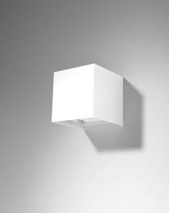 Kinkiet LAMPA przyścienna elewacyjna SOL SL544 metalowa OPRAWA cube LED 6W 3000K kostka IP54 biała - biały