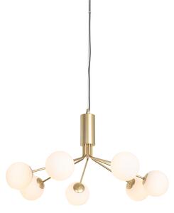 Moderne hanglamp goud met opaal glas 7-lichts - Coby Oswietlenie wewnetrzne