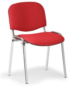 Antares Krzesło konferencyjne VIVA - chromowane nogi, czerwony