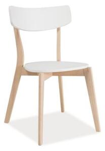 Krzesło TIBI białe/dąb bielony