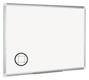 Biała tablica magnetyczna z nadrukiem, kwadraty/siatka, 900 x 600 mm