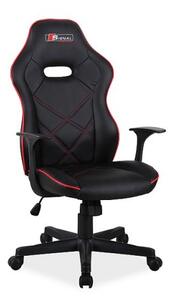 Fotel biurowy BOXTER czarny/czerwony SIGNAL