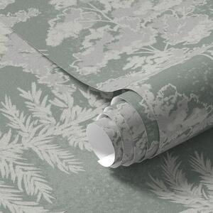 Tapety Drzewa iglaste w stylu tablicy kredowej na zielonym tle, Tapety natura, a00280 : Uwalls.pl