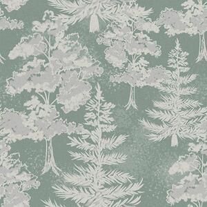 Tapety Drzewa iglaste w stylu tablicy kredowej na zielonym tle, Tapety natura, a00280 : Uwalls.pl