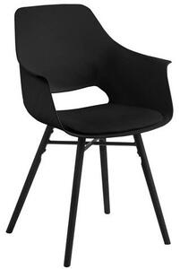 Czarne krzesło w stylu skandynawskim Ramona