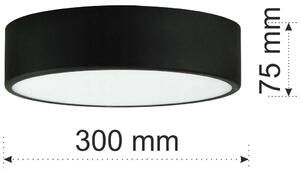 Plafon LAMPA sufitowa 137623691217/3000K TEAM natynkowa OPRAWA metalowa LED 24W okrągła czarna - czarny