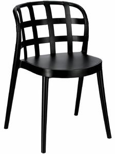 Plastikowe krzesło kawiarniane z ażurowym oparciem Molino