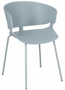 Krzesło z tworzywa na metalowych nogach Gondia