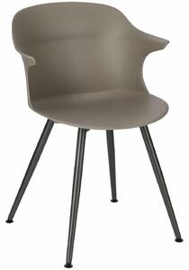 Designerskie krzesło kawiarniane na metalowych nogach Skal