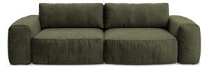 Zielona rozkładana sofa z tkaniny szenilowej 275 cm Kuki – Makamii