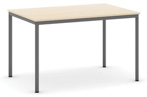 Stół do jadalni i stołówki, ciemnoszara konstrukcja, 1200x800 mm, brzoza
