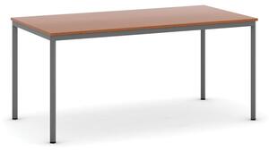 Stół do jadalni i stołówki, ciemnoszara konstrukcja, 1600x800 mm, czereśnia