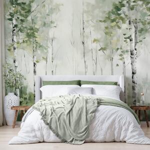 Fototapety Obraz imitujący las liściasty, Fototapety Las, Fototapety Brzozą, w04234 : Uwalls.pl