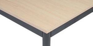 Stół do jadalni i stołówki, 1600 x 800 mm, ciemnoszara konstrukcja, brzoza