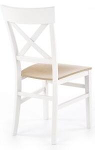 Krzesło TUTTI białe/dąb miodowy - Outlet
