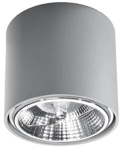 Sufitowa LAMPA downlight SOL SL696 natynkowa OPRAWA tuba metalowa szara - szary
