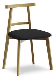 Czarne krzesło z litego drewna Ohelo – Makamii