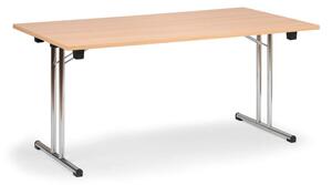 Składany stół konferencyjny FOLD, 1600x800 mm, buk