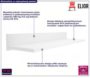 Biała minimalistyczna półka 60 cm - Ebia
