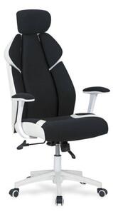 Fotel biurowy CHRONO czarny/biały HALMAR