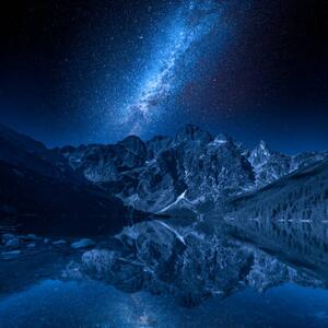 Fotografia Milky way and lake in the, Shaiith