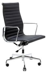 Skórzany fotel biurowy z wysokim oparciem Aeron Prestige Plus chrom