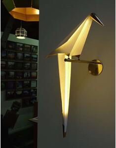 Kinkiet LAMPA ścienna CGLOTKINKIET COPEL metalowa OPRAWA dekoracyjna LED 7W 3000K modernistyczny ptak bird biały złoty