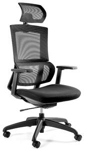 Ergonomiczny fotel biurowy Elegance z wysokim oparciem z siatki