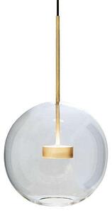 Skandynawska LAMPA wisząca CGBUBBLE1 COPEL loftowa OPRAWA szklany ZWIS kula LED 14W 3000K ball przezroczysta mosiądz