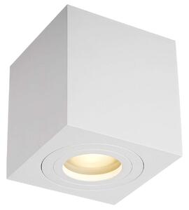 Spot LAMPA sufitowa QUARDIP SL ACGU10-160 Zumaline metalowa OPRAWA downlight kostka cube do łazienki IP44 biała - biały