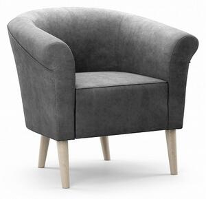 Elegancki fotel tapicerowany PERO - szary / R91
