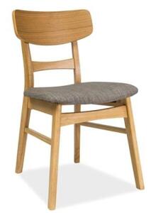 Krzesło drewniane CD-61 dąb/szary SIGNAL