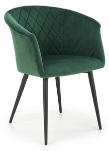 Krzesło tapicerowane tkaniną velvetową z podłokietnikami K421