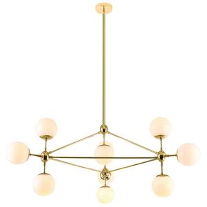 Żyrandol LAMPA wisząca Bao Gold Orlicki Design industrialna OPRAWA szklane kule ZWIS molekuły balls złote białe