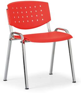 Antares Krzesło konferencyjne TONY, czerwony - kolor konstrucji chrom