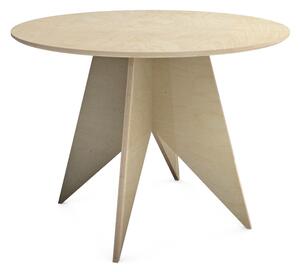Okrągły stół ze sklejki na designerskiej podstawie PIN2 PRO