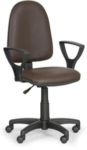 EUROSEAT Krzesło robocze TORINO z podłokietnikami, brązowy