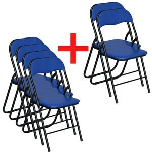 Składane krzesła konferencyjne BRIEFING 4+2 GRATIS, czarne