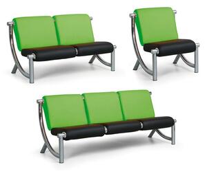 Fotel JAZZY II, zielony/czarny