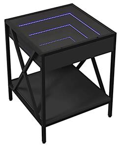 Czarny stolik kawowy z diodami LED R9-A71
