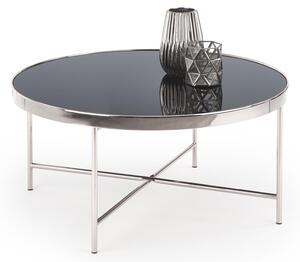 Chromowany stolik glamour z okrągłym blatem Moria chrom