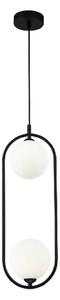 Modernistyczna LAMPA wisząca RING MOD013PL-02B Maytoni metalowa OPRAWA szklane kule balls zwis czarny - czarny