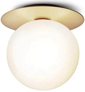 Plafon LAMPA sufitowa CGMLKULAP COPEL loftowa OPRAWA szklana kula ball modernistyczna biała mosiężna