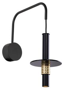 Czarny kinkiet na wysięgniku ALVITO metalowa lampa ścienna do kuchni - czarny