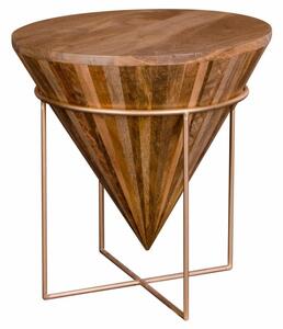 Designerski stolik pomocniczy z drewna mango Hapur