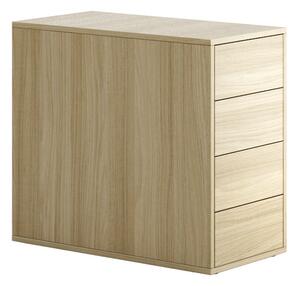 PLAN Kontener biurowy BLOCK Wood, 4 szuflady